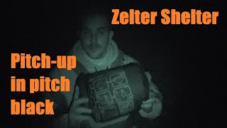 Zelter Shelter setup in pitch black?