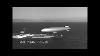 WWII BLIMP / AIRSHIP OPERATIONS ABOARD ESCORT CARRIER USS MINDORO 82502