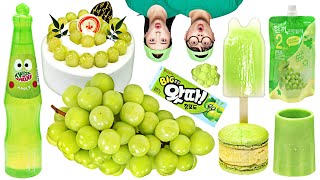 Mukbang Green Grape Dessert, Green Grape Ice Cream & Green Grape Fruit Candy 청포도 디저트 먹방 by yomi yami