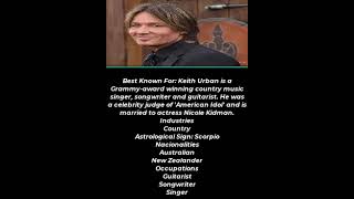 Quick facts about Keith Urban