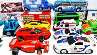 Mainaan Mobil Mobilan Polisi Sirine,Excavator,Mobil Balap,Ambulance,Truk Towing,Bus Tingkat