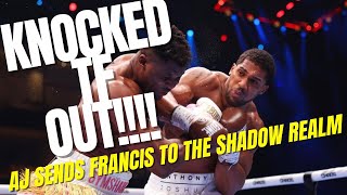 Francis Ngannou gets Knocked TF OUT by Anthony Joshua!!! Ngannou done in BOXING?!? Is AJ THAT Good?!