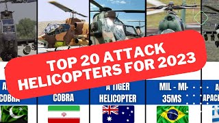 The Top 20 Attack Helicopters for 2023--Which Country Dominates? | Data Comparison