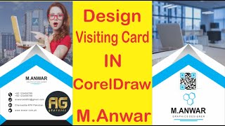 Design  modern visiting card in coreldraw