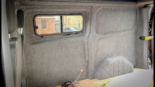 Carpeting a transit custom campervan