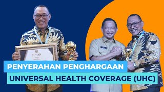 WALIKOTA CILEGON TERIMA PENGHARGAAN UNIVERSAL HEALTH COVERAGE (UHC)