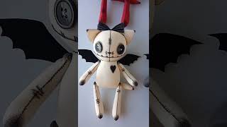 Handmade Cats With Bat Wings #smallbusiness  #sewingprojects