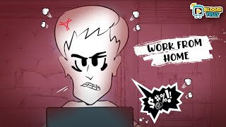 Work from Home Complications | Animated Stories | Cartoon Stories | Animation (Bloom Telly)