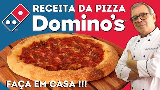 PIZZA DOMINO'S - Como fazer em casa! Massa Pan e recheio de pepperoni (cobertura)