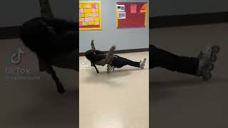 Student Shows Off Her Impressive Roller Skating Skills Across The School Hallway 😦