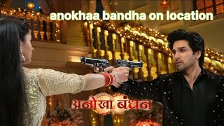 Anokha bandhan on location. Kya Vardaan and Ketki Ek Dusre pe goli chala denge. #tvnews #anokhaba…