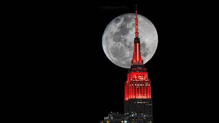 New York Full Moon Timelapse 4K