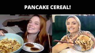 PANCAKE CEREAL! RECIPE AND MUKBANG!