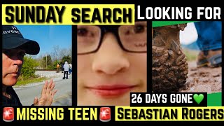 What was found today??? A New SUNDAY search for 🚨MISSING Sebastian Rogers🚨💚💚💚