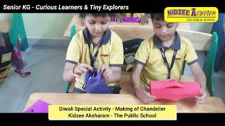 Senior KG Little Kids Create Festive Chandeliers | Diwali Special Craft Activity । Kidzee Aksharam