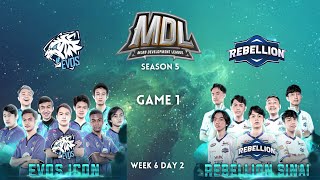 EVOS ICON vs REBELLION SINAI Match 1 | MDL ID SEASON 5 Week 6 Day 2