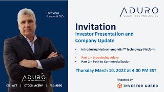 Aduro Investor Presentation | 22 03 10 - Part 1 - Company Introduction