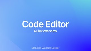 Unlock Advanced Editing: Mobirise Code Editor Extension