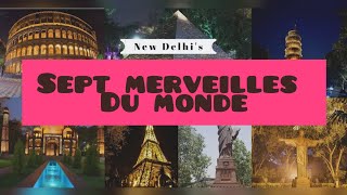 "sept merveilles du monde à un endroit" #Delhi #Inde seven wonders of world waste to wonder