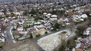 A Snowy Flight Over Bookham Feb 2021