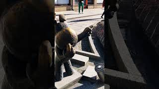 Statue of Reksio in Bielsko-Biała, southern Poland#shorts