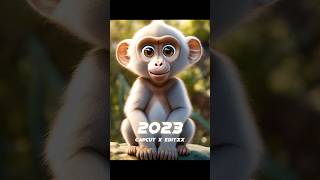 2023 Monkey 🐵 🐵 vs 5000 bce Monkey 🐵 🐵#viral #shorts