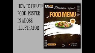 How To Create Food Poster in Adobe Illustrator |#adobeillustrator | #vidiq | #brandidentitydesign