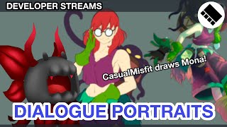 Sword of the Necromancer: Revenant - Dev Stream 1 - CasualMisfit working on Mona's portrait