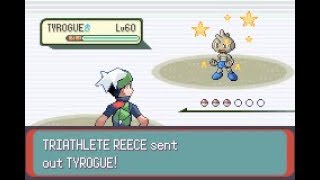 Uncatchable Shiny Tyrogue in Pokemon Emerald Battle Palace