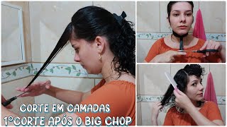 MANUTEÇÃO DO CORTE |CORTE EM CAMADAS| 1°CORTE APÓS O BIG CHOP| Amanda Maria