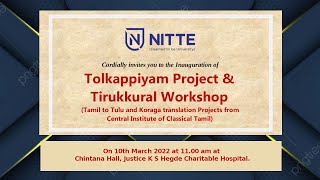 Inaugural function of Tolkappiyam Translation Project and Tirukkural Workshop