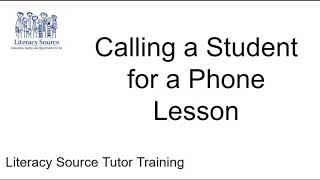 Tutor Call to Student low