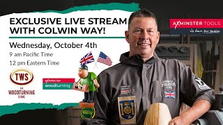 German Smoker Project -  Axminster Woodturning Live Stream with Colwin Way, October 4, 2023