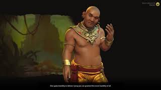 Civilization 6 Jayavarman VII of Khmer Declare War Cutscene