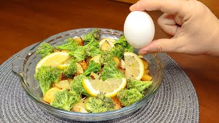 I have never eaten potatoes with broccoli and egg so delicious!Simple breakfast or dinner recipe..😋