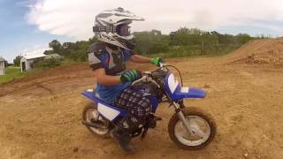 Ryder Farley 6yrs old riding his Yamaha PW50 kids dirt bike