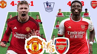 🚨EPL TITLE RACE🔥 MAN UNITED VS ARSENAL HEAD TO HEAD POTENTIAL LINE UP 🔥 EPL 2023/2024