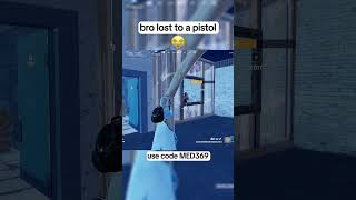 bro lost to a pistol 💀use code MED369 #fortnite #fortniteclips