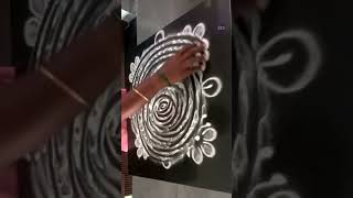 simple and easy kolam design 🧡🌺traditional kolam ❤🧡kutty kutty kolam