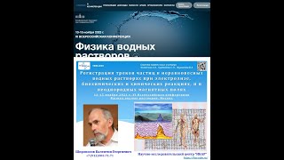 Валентин Широносов "Физика водных растворов" (РАН, ноябрь 2023)