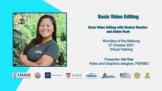 2021_WoM Virtual Training_Basic Video Editing with Davinci Resolve and Adobe Rush_Day1