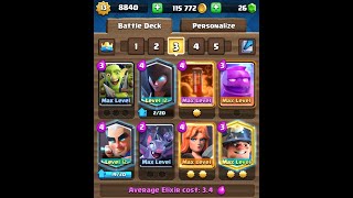 Clash Royale Legendaray's infinite Elixir challenge best deck for a 9 straight win. 3 of 9