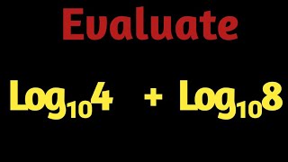 Logarithm| Laws of Logarithm | Example 3