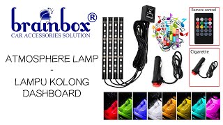 02881 DRL Lampu Kolong Kabin Dashboard 4pcs x 9LED Remote dan Mengikuti Irama Musik Music