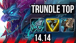 TRUNDLE vs SETT (TOP) | 6 solo kills, 600+ games, 13/4/8 | EUW Master | 14.14