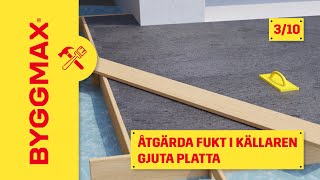 Åtgärda fukt i källaren del 3, gjuta platta