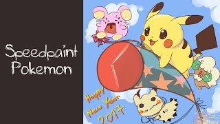 Speedpaint: Pokemon Happy 2017