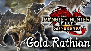 MH Rise Sunbreak Gold Rathian First Encounter | Longsword Solo |