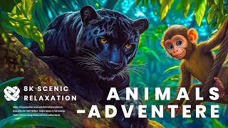 ANIMAL ADVENTURE — 8K HDR 60FPS Dolby Vision — с лечебной музыкой (красочная динамика)