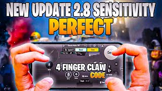 NEW🔥UPDATE 2.8.0 !! BEST SENSITIVITY CODE + CONTROL SETTINGS PUBG MOBILE/BGMI | BEST 4 FINGER